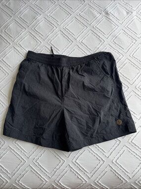 Deus Ex Machina Men's Black Grid Swim Shorts